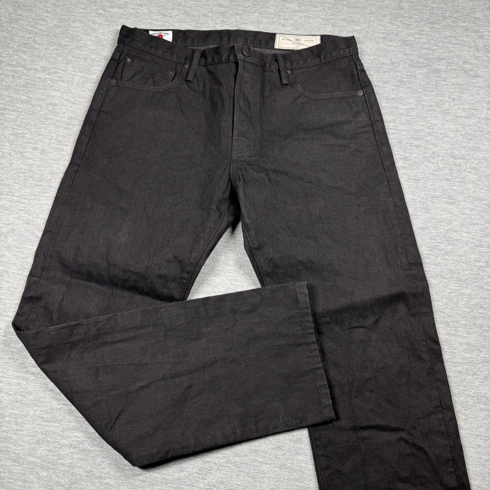 RGT Jeans Men 36 Black Standard Issue Relaxed Taper Proprietary Japanese Denim